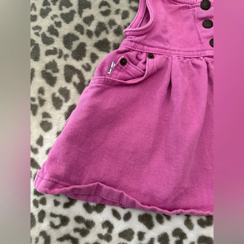 1997 Vintage Levi’s Jeanswear For Girls Colored Denim Dress Pink Size 18 months